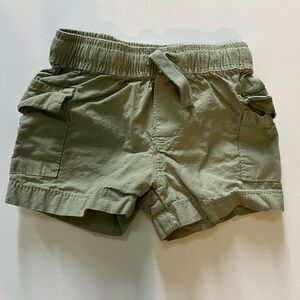 Baby B’gosh Olive Green Cargo shorts 6 months baby boy elastic waist